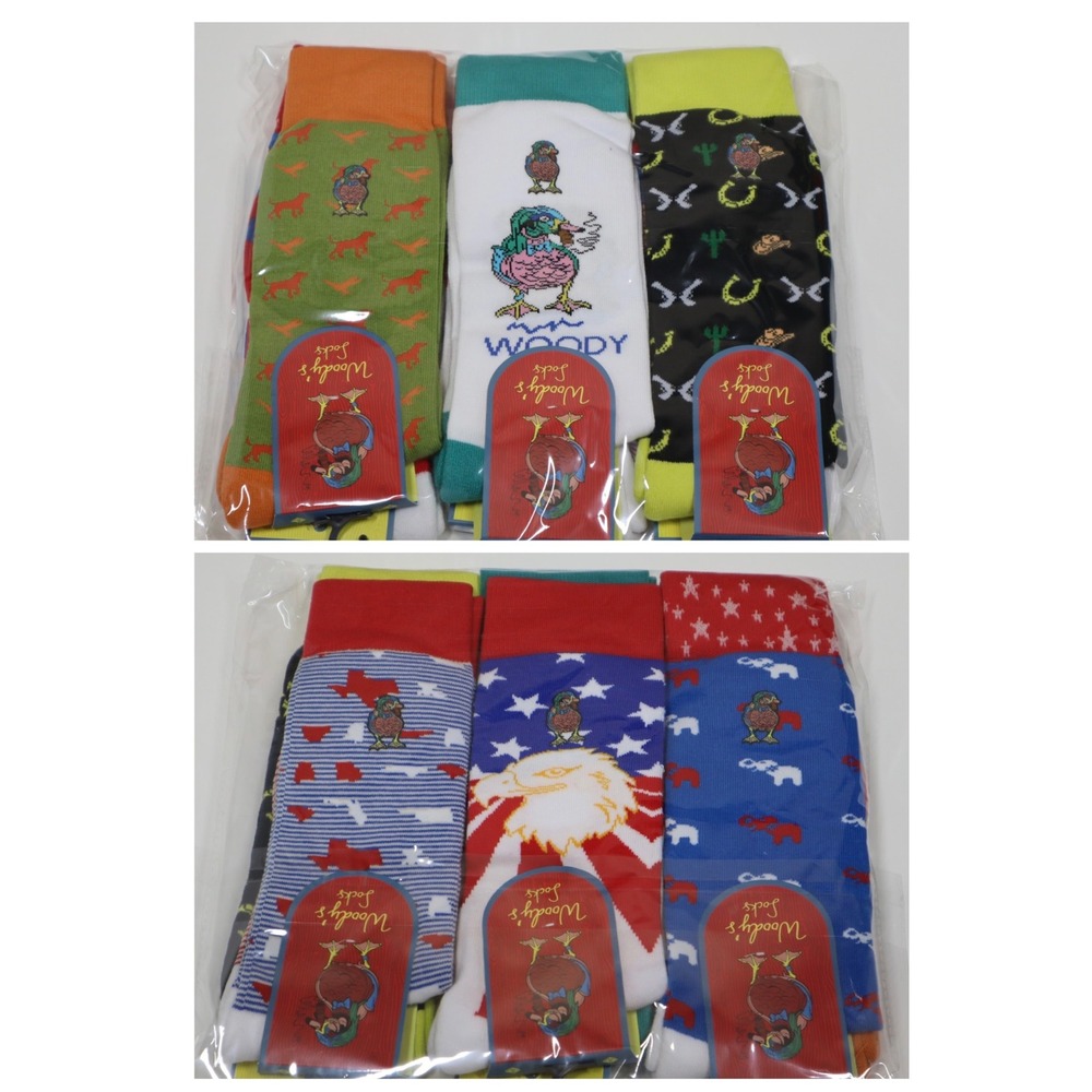 Woody's Mens 6 Pack of Socks